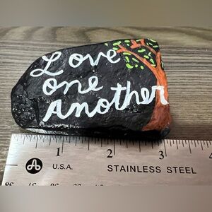 NWOT Hand crafted Natural Stone painting art 3X 2 or 1.5